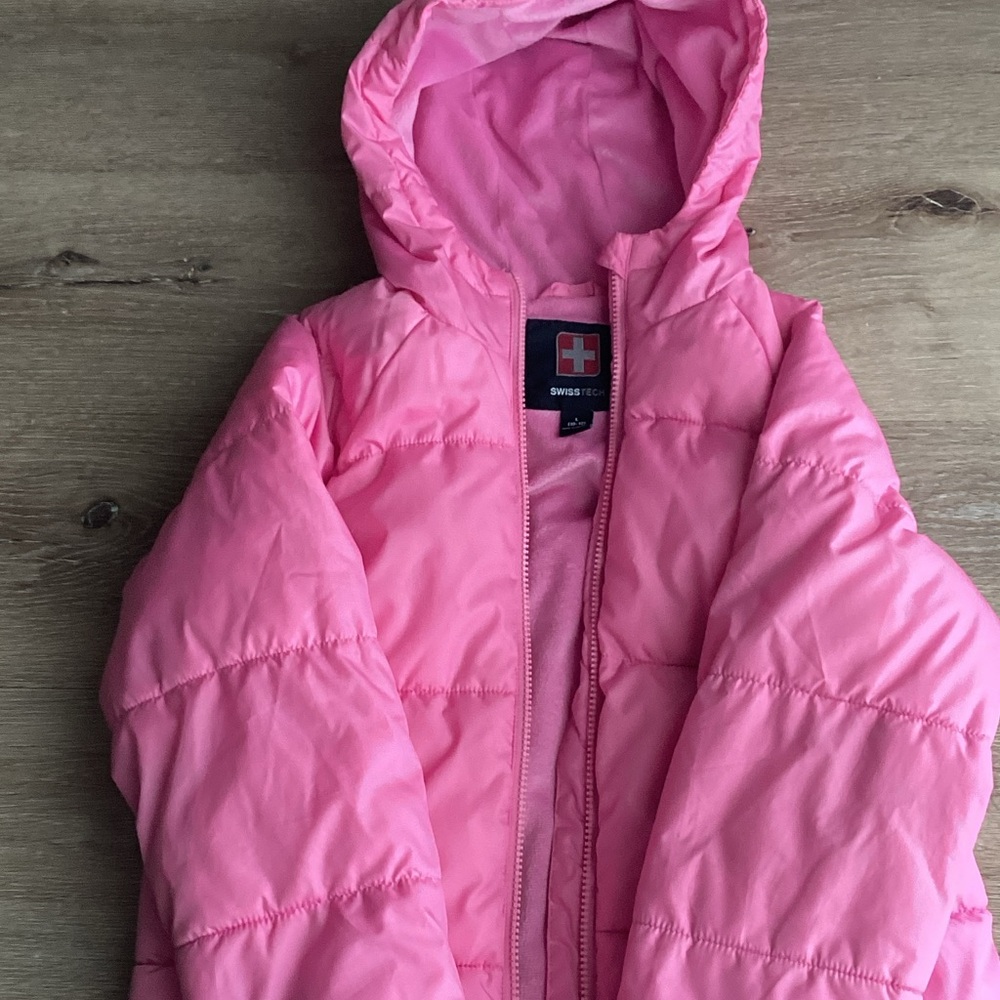 Swiss Tech Pink Puffer Jacket for Kids